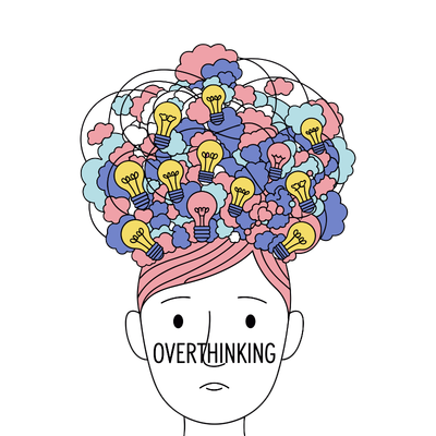 Illustration of a thoughtful person